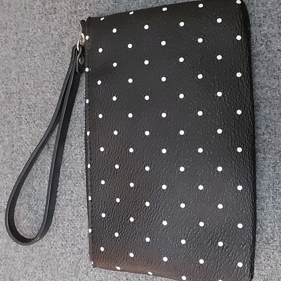 Kate Spade Black and White Polka Dot Wristlet - Picture 2 of 7